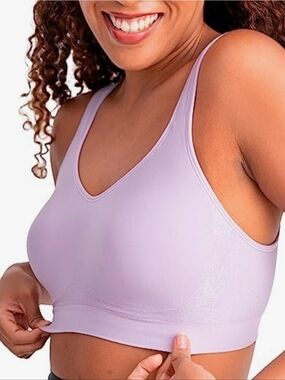 NWOT Truekind Daily Comfort Wireless Shaper Bra in Lavendar, Size XL
